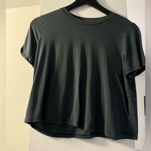 Alo Dark Green Short Sleeve Top